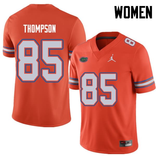 NCAA Florida Gators Trey Thompson Women's #85 Jordan Brand Orange Stitched Authentic College Football Jersey KVI7864NI